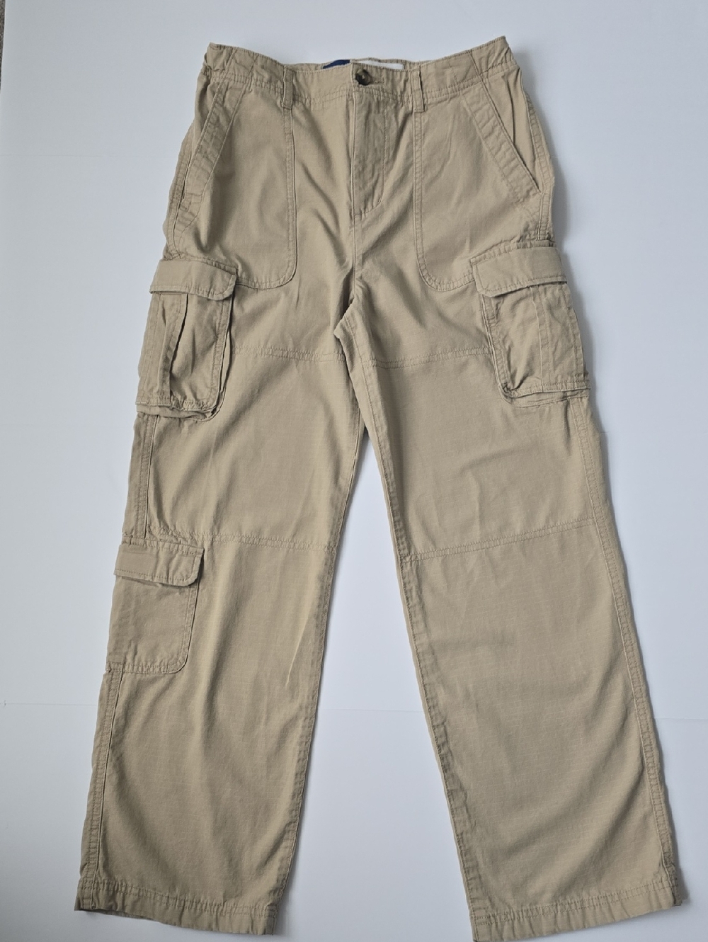 Old Navy Boy's Khaki Cargo Pants - Multiple Pocket Utility Style